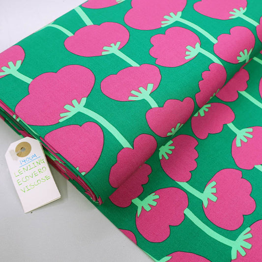 Viscose - Green and Pink - Cotton Buds